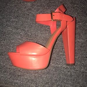 coral heels